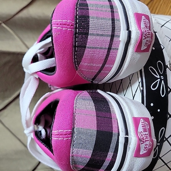 EUC- Vans ‘Authentic’ Plaid Accent Canvas Sneakers - Picture 6 of 9